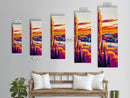 Golden Prairie, Sunset Horizon, Wheat Field, Rural Scene, Framed Canvas Print, Rustic Farmhouse Art, Autumn Wall Art, Cozy Decor