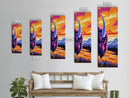 Buffalo Sunset, Western, Bold, Majestic, Canvas Print, Wildlife Wall Art, Rustic Decor, Man Cave Art, Nature Lover Gift, Bold Colors