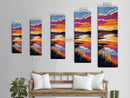 River Sunset, Nature, Canvas Print, Rustic Wall Art, Lodge Home Decor, Tranquil Water Scene, Cabin Artwork, Vibrant Nature Print
