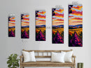 Vineyard Sunset, Rolling Hills, Canvas Print, Wine Lover Wall Art, Rustic Farmhouse Decor, Scenic Landscape Art, Warm Color Palette