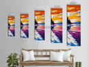 Frozen Lake, Winter Twilight, Snowy Sunset, Framed Canvas Print, Christmas Wall Art, Cozy Cabin Decor, Seasonal Home Style, Nature Scene