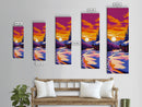 Cabin Retreat, Winter Sunset, Mountain Scene, Canvas Print, Rustic Lodge Art, Holiday Home Decor, Cozy Living Room, Christmas Wall Art