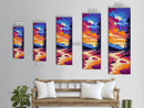 Vibrant Sunset, River Landscape, Nature Art, Framed Canvas Print, Living Room Wall Art, Boho Art, Fall Home Decor, Gift Idea