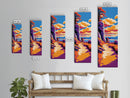 Rolling Hills, Golden Fields, Sunset Art, Framed Canvas Print, Farmhouse Wall Art, Fall Home Decor, Colorful Landscape, Gift Idea