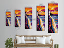 Waterfall Scene, Autumn Landscape, Nature Wall Art, Framed Canvas Print, Cozy Home Decor, Cabin Wall Art
