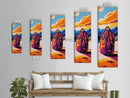 Sailboat Sunset, Nautical Wall Art, Coastal Decor, Vibrant Ocean Scene, Canvas Print, Beach House Art, Living Room Wall Art