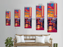 Grand Piano View, Music Lovers Art, Sunset Landscape, Framed Canvas Print, Elegant Home Decor, Living Room Art, Warm Colorful Aesthetic