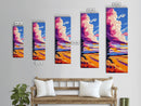 Dramatic Sky, Vibrant Clouds, Colorful Nature Print, Framed Canvas Print, Modern Wall Art, Sunset Landscape, Bold Scenic Decor