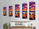 Serene Lakeside, Sunset Reflection, Nature Art, Framed Canvas Print, Vibrant Landscape, Modern Home Decor, Bedroom Wall Art, Bold Colors