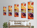 Beach Crab Art, Coastal Wall Decor, Ocean Scene, Framed Canvas Print, Vibrant Beach Painting, Nautical Home Art, Warm Color Palette