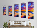 Serene Beach Sunset, Coastal Wall Art, Ocean Landscape, Framed Canvas Print, Vibrant Seascape, Relaxing Home Decor, Modern Aesthetic