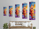Spiral Shell Art, Ocean Inspired Decor, Coastal Beach House Art, Framed Canvas Print, Nautical Wall Art, Vibrant Marine Aesthetic