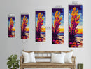 Wild Grass, Sunset Glow, Tranquil Nature, Canvas Print, Boho Wall Art, Bedroom Decor, Earthy Tones, Cozy Autumn Landscape