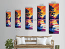 Golden River, Fall Sunset, Tranquil Nature, Canvas Print, Warm Tones, Bohemian Decor, Relaxing Art, Cozy Home Wall Art