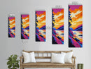 Sunset Shore, Ocean Beach, Coastal Art, Framed Canvas Print, Vibrant Landscape, Boho Wall Art, Bathroom Decor, Nautical Artwork