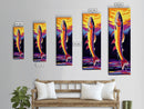 Leaping Trout, Fishing Wall Art, Vibrant Nature Scene, Canvas Print, Outdoor Enthusiast Decor, Lodge Wall Art, Rustic Home Decor