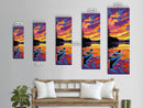 Canoe Lake, Peaceful Sunset, Framed Canvas Print, Rustic Cabin Decor, Minimalist Landscape, Living Room Wall Art, Nature Painting