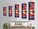 Tranquil Lake, Sunset Reflection, Nature Scene, Canvas Print, Cabin Decor, Serene Wall Art, Boho Home Aesthetic, Cozy Living Space
