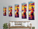 Buoy on Water, Nautical Scene, Sunset Reflection, Ocean Colors, Framed Canvas Print, Coastal Home Decor, Beach House Wall Art, Gift