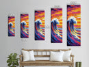 Majestic Wave, Surf Art, Nautical Wall Decor, Framed Canvas Print, Coastal Home Art, Ocean Lover Gift, Living Room Wall Art