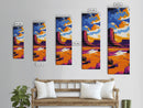 Desert Buttes, Southwest Landscape, Sunset Sky, Vibrant Scenery, Framed Canvas Print, Western Home Decor, Rustic Wall Art, Office Art