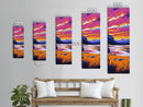 Mountain Sunset, Lake Reflection, Vibrant Landscape Art, Nature Print, Modern Cabin Decor, Living Room Wall Art, Canvas Print