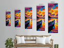 Canoe on Water, Serene Lake Art, Sunset Reflection Painting, Nature Lover Gift, Cabin Wall Decor, Tranquil Home Art, Framed Canvas Print