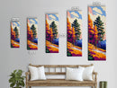 Autumn Trees, Fall Forest Art, Seasonal Nature Painting, Warm Wall Decor, Cozy Home Art, Thanksgiving Wall Art, Framed Canvas Print