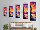 Mountain Lake, Peaceful Nature Art, Sunset Landscape Painting, Outdoor Adventure Decor, Cabin Wall Art, Rustic Living Room, Canvas Print