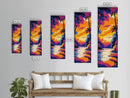 Tropical River, Exotic Nature Art, Vibrant Sunset Painting, Jungle Wall Decor, Boho Living Room Art, Lush Landscape, Canvas Print