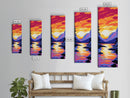 Lake Reflection, Tranquil Nature Art, Sunset Landscape Painting, Zen Wall Decor, Serene Living Room Art, Canvas Print