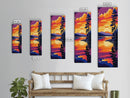 Sunset Reflection, Lake Art, Framed Canvas Print, Nature Wall Decor, Cabin Wall Art, Outdoor Aesthetic, Vibrant Landscape Painting
