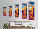 Adobe Home, Southwest Art, Desert Sunset, Wall Decor, Framed Canvas Print, Rustic Wall Art, Earthy Tones, Boho Home Decor