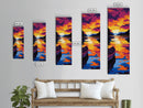 Canoe on Water, Golden Sunset, Peaceful Nature, Lake Scene, Framed Canvas Print, Warm Autumn Colors, Lodge Art, Cozy Cabin