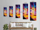 Radiant Cross, Christian Art, Spiritual Wall Art, Divine Light, Framed Canvas Print, Church Decor, Religious Home, Faithful Decor
