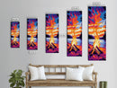 Campfire Scene, Lake Sunset, Canvas Print, Fall Home Aesthetic, Cozy Wall Art, Nature Lover Gift, Outdoor Adventure Painting