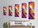 Surreal Binoculars, Colorful Sky, Futuristic Art, Retro Sci-Fi Print, Bold Statement Wall Art, Office Decor, Framed Canvas Print