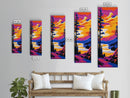 Forest Lake, Sunset Landscape Art, Wilderness Wall Decor, Framed Canvas Print, Living Room Art, Cabin Aesthetic, Rustic Decor