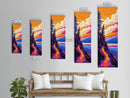 Sunset Trail, Scenic Mountain Path, Nature Lover Art, Framed Canvas Print, Adventure Aesthetic, Hiking Decor, Vibrant Landscape