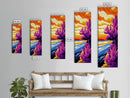 Vibrant Coral, Tropical Art, Ocean Theme, Coastal Home, Underwater Painting, Beach House Decor, Canvas Print, Boho Style