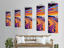 Tranquil Beach, Footprints in Sand, Serene Sunset, Ocean Art, Coastal Wall Decor, Modern Home, Boho Vibes, Canvas Print, Nature Inspired