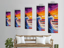 Ocean Wave, Surf Art, Sunset Beach, Coastal Home, Large Wall Art, Vibrant Colors, Modern Art, Beach House, Living Room, Canvas Print