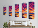Rolling Hills, Sunset Sky, Colorful Clouds, Scenic View, Peaceful Art, Warm Colors, Cozy Home, Living Room, Canvas Print