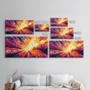 Explosion Burst, Framed Canvas Print, Abstract Wall Art, Vibrant Colorful Painting, Modern Home Decor, Bold Statement Art