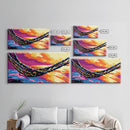Hammock by Water, Sunset Serenity, Framed Canvas Print, Relaxing Boho Art, Coastal Home Decor, Tranquil Wall Scene, Warm Colors