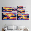 Autumn Leaf, Water Tranquility, Canvas Print, Serene Fall Wall Art, Seasonal Nature Painting, Calming Lake Artwork, Office Wall Art