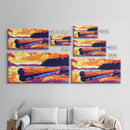 Floating Log, Sunset Water, Framed Canvas Print, Tranquil Lake Scene, Rustic Wilderness Art, Cabin Wall Decor, Home Artwork, Bedroom Art