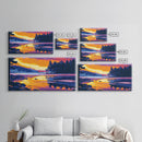 Forest Lake, Sunset, Framed Canvas Print, Nature Art, Wilderness Wall Decor, Landscape Painting, Adventure Home Decor, Bedroom Art