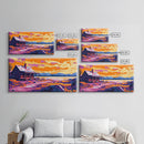 Rustic Cabin, Autumn Landscape Art, Framed Canvas Print, Mountain Lake View, Cozy Home Decor, Farmhouse Wall Art, Nature Painting
