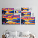 Serene Lake, Sunset Reflection Art, Canvas Print, Nature Wall Decor, Mountain Landscape, Living Room Wall Art, Cabin Aesthetic
